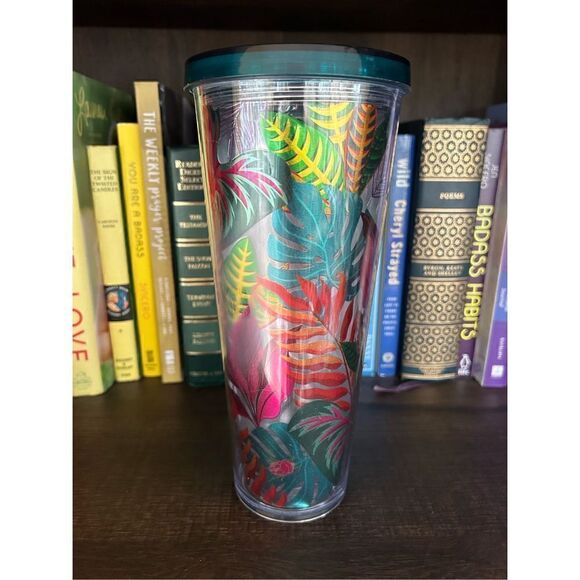 Starbucks Aloha Beetle Tropical Island Jungle Metallic Travel Tumbler Venti 24oz - Picture 8 of 16